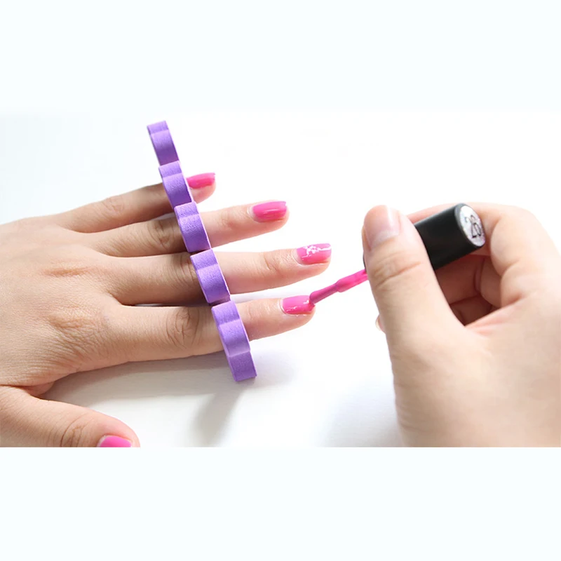 10Pcs random color Soft Sponge Finger Toe Separator For Nail Art Practice Manicure Divider Holder Gel UV Polish Tools Foam