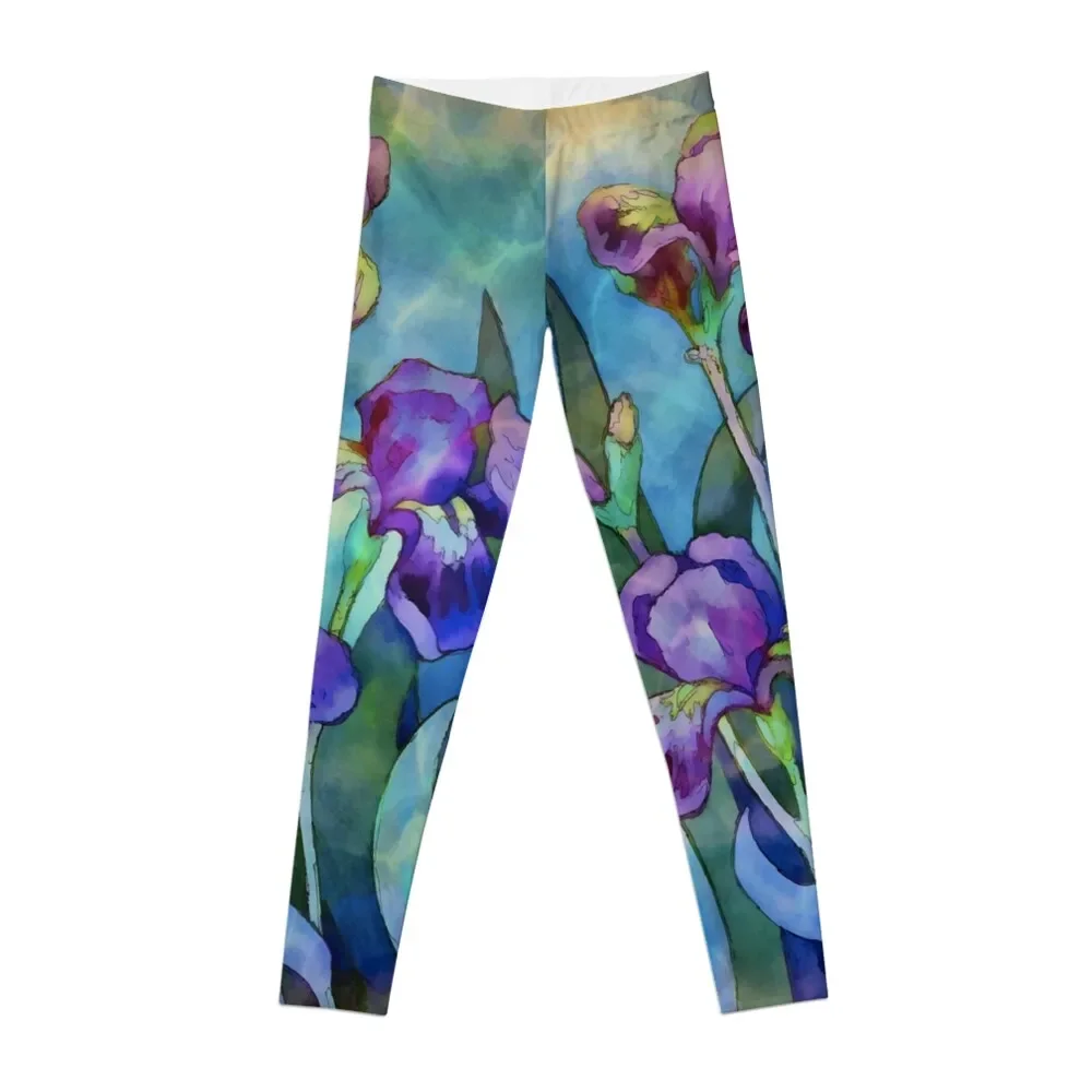 

Irises watercolor Leggings workout clothes for sportswear gym Womens Leggings