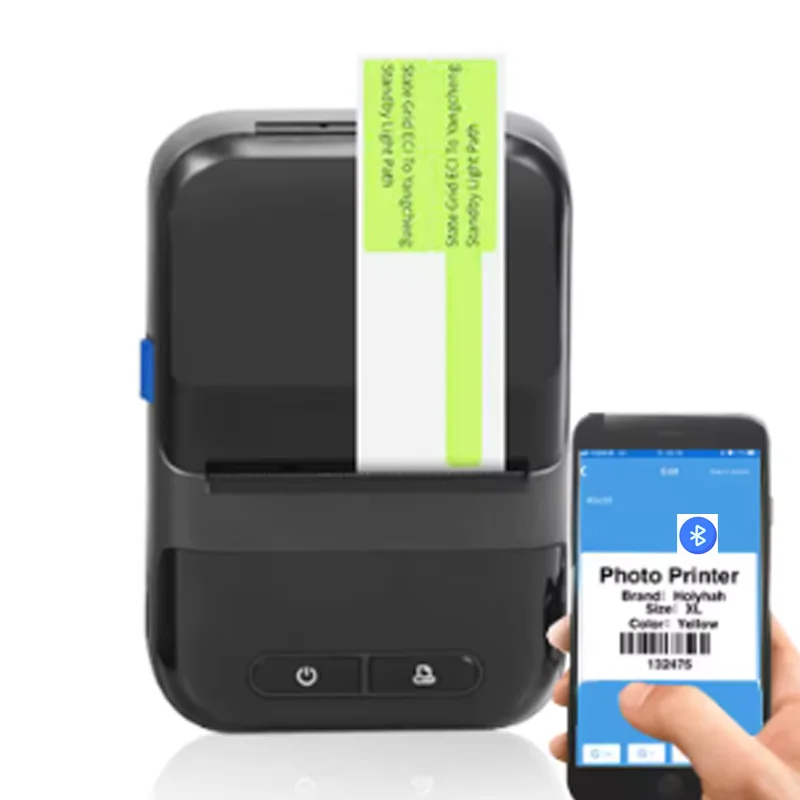 Portable 58mm Barcode Printer 2 Inch Mini Pocket Thermal Mobile Receipt Printer Android Handheld Wireless Sticker
