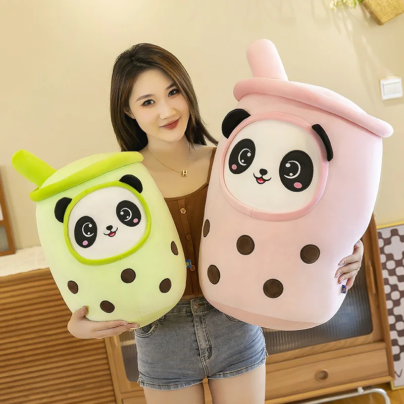 

24/35/50CM Real-life Bubble Tea Plush Pillow Toy Boba Stuffed Food Milk Tea Doll Soft Pillow Cushion Kids Toys Birthday Gifts