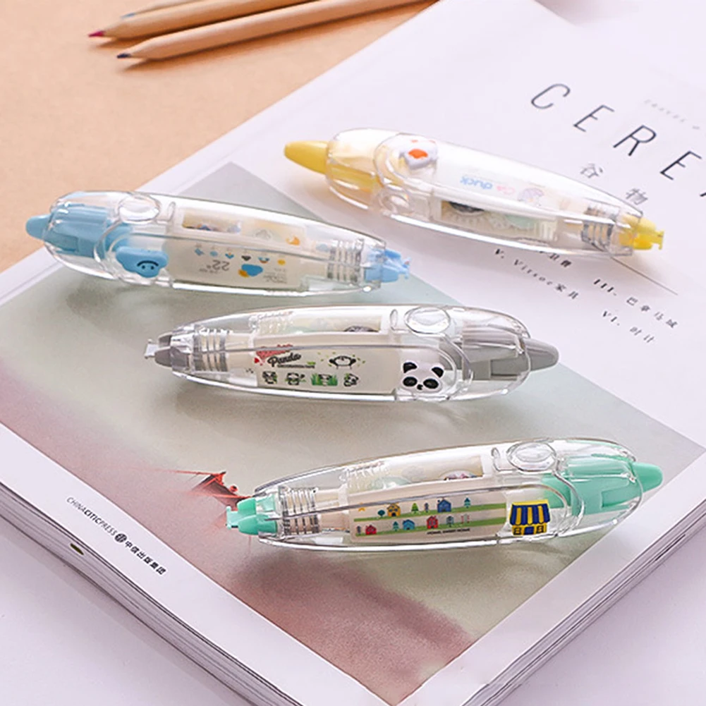 Kawaii Correction Belt Tape Lace Notebook Diary Decoration Pen Cartoon Floral Sticker Tape Pen Funny Kid Stationery For Children