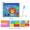 Children Magnetic Fraction Math Toys Wooden Fraction Book Set Teaching Visual Aid Kids Arithmetic Educational Learning Toy 6