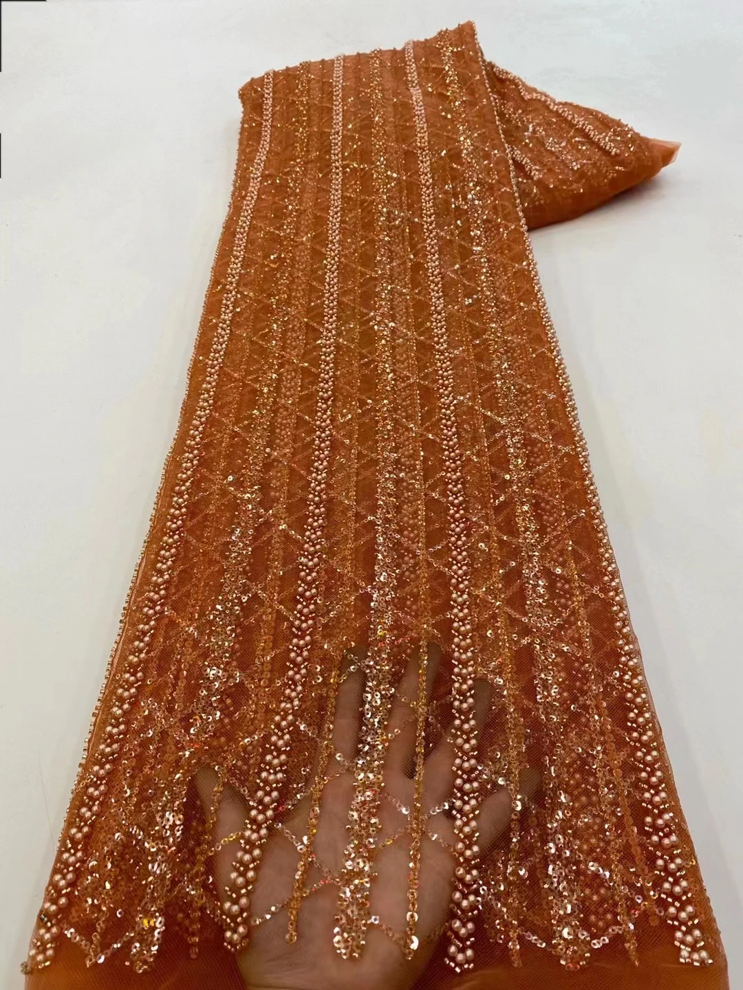  luxury Evening Dresses 2023 High Quality Embroidery French Lace Fabric African Sequins Beaded Tulle Lace Fabric For Sewing Xz