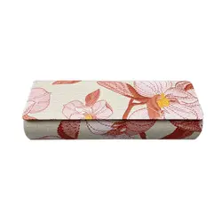 Elegant Embroidered Glasses Pouch - Portable, Multifunctional Case (Red)