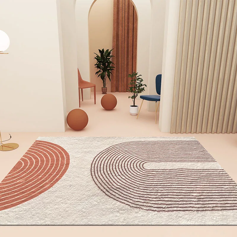 

Modern Style Carpets for Living Room Home Plush Lounge Rug Thicken Study Washable Floor Mat Nordic Bedroom Decor Striped Carpet