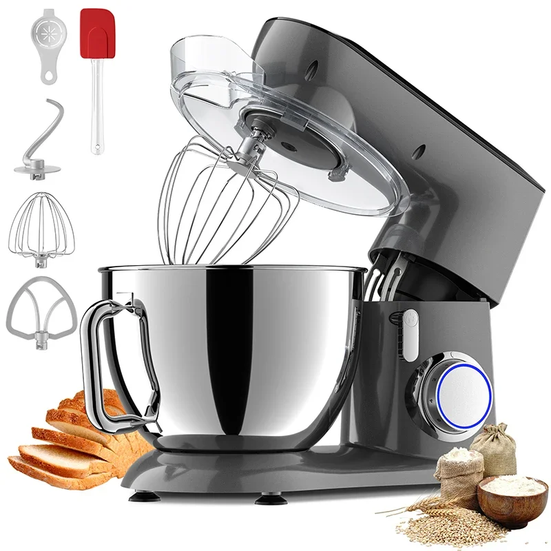 Home Dough Mixer 6.5L 7L 8L Stainless Steel Bowl Stand Food Mixer Machine Electric Robot Cuisine