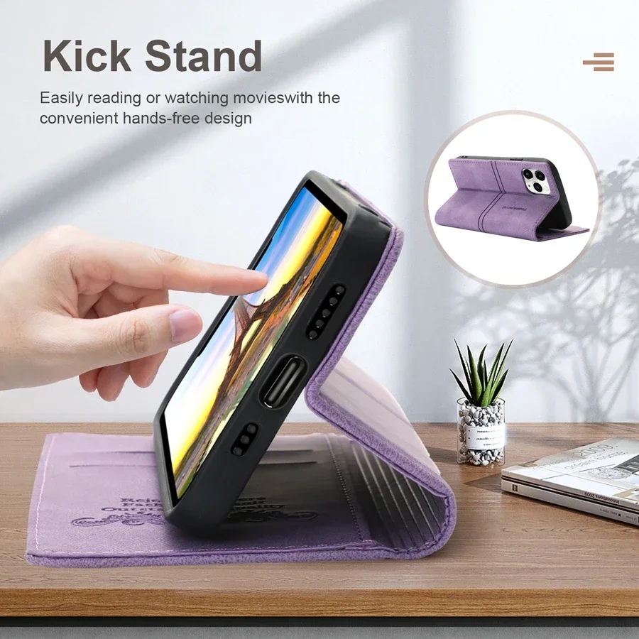 Wallet Skin Friendly Magnetic Flip With Card Slot Leather Case For iPhone 17 Air 16e 15 Pro Max 14 Plus 13 Mini 12 11 XR Cover card wallet case leather case leather phone case leather wallet case phone case wallet card holder card phone case magnetic wallet card holder