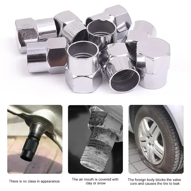 Haedot® 4 tappi per valvole per pneumatici, coprivalvola universale in alluminio, protezione antipolvere per auto, SUV, bici e biciclette, camion, moto (grigio