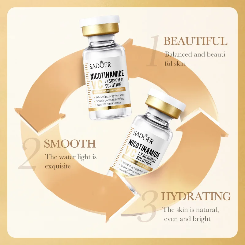 Niacinamide Whitening Face Serum  Freeze-Dried Podwer Set Shrink Pores Hydrating Brighten Anti-Aging Anti Wrinkle Skin Care 3