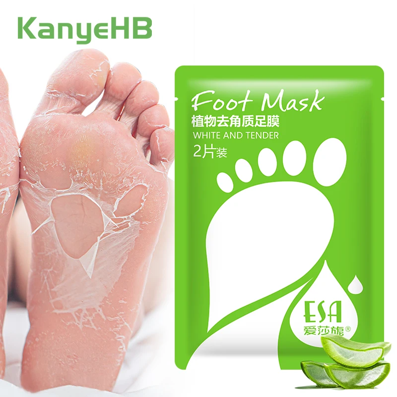 

2Pcs=1Pair Exfoliating Foot Mask Foot SPA Pedicure Socks Removing Dead Skin Heels Feet Peeling Anti Cracked Foot Skin Care H107