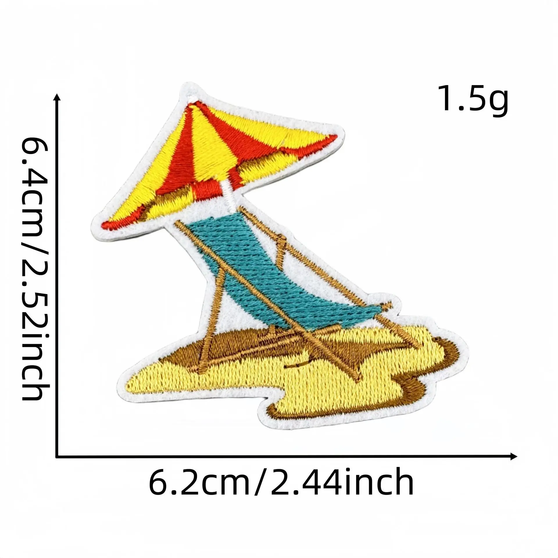 Description Picture 5 of item1 piece Cartoon Graffiti Hawaiian Beach Patches Iron On Cute Mexico Festival Clothing Patch DIY Badge