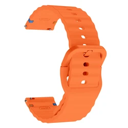 Versatile Sport Silicone Watchband - 20mm & 22mm Adjustable Strap - 1Pcs 22mm (Orange)
