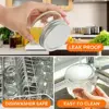with Regular Mouth Lids Mason Jars with Sliver Lids Reusable Recyclable Microwave Safe Glass Canning Jars Food Grade 4