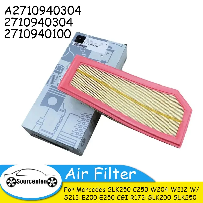 A2710940304 2710940304 2710940100 Air Filter for Mercedes SLK250 C250 W204 W212 W/S212-E200 E250 CGI R172-SLK200 SLK250