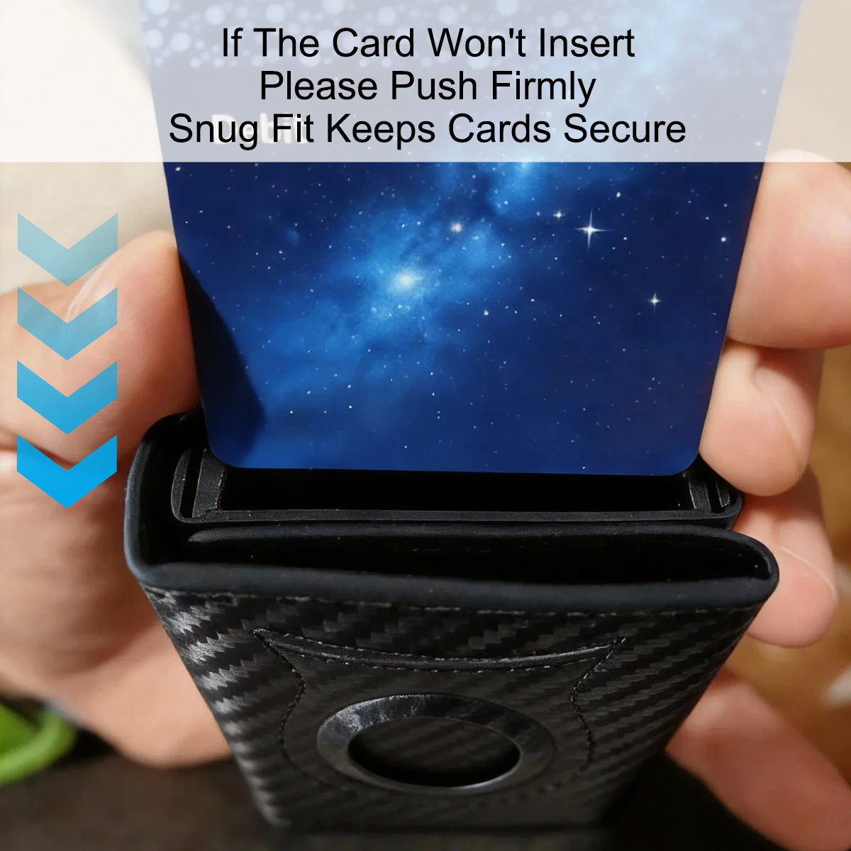 Men's Luxury RFID Carbon Fiber Magnetic Wallet with Zipper and Pop-Up Cardholder