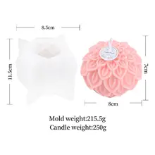  Silicone Candle Making Mold Geometric 3D Dollar Euro Tree Resin Epoxy Cake Handmade DIY Craft Mould Form for Candles Home Decor 