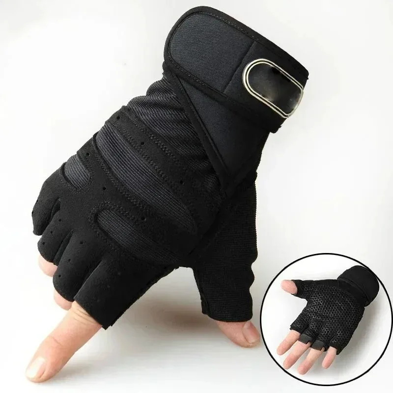 Enhanced Performance Half Finger Workout Gloves with Wrist Support for Sport & Fitness Activities