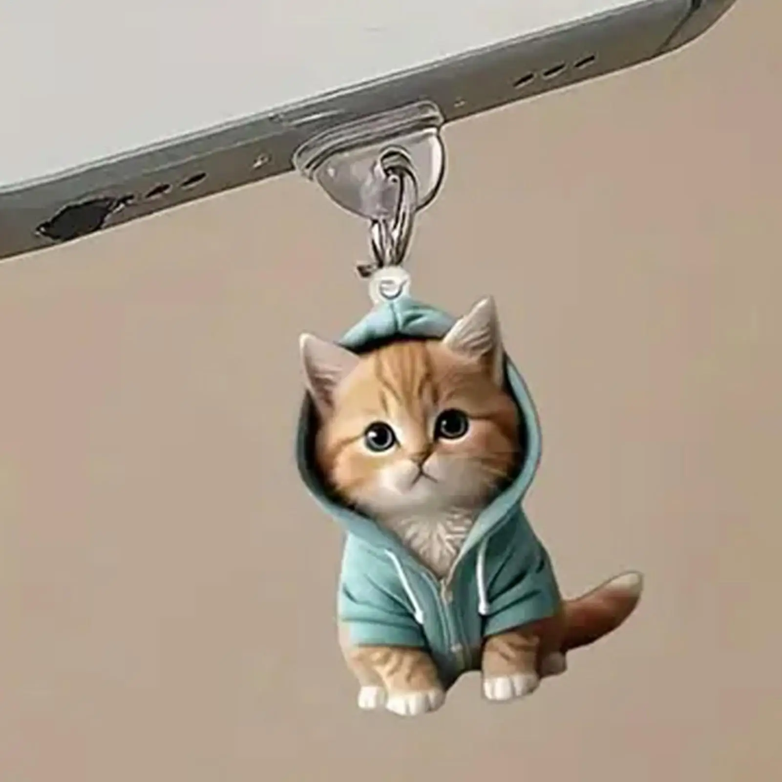 귀여운 고양이 장식 액세서리 걸이형 액세서리 범용 먼지 마개 아이폰용 삼성 타입-C 인터페이스용 먼지 마개