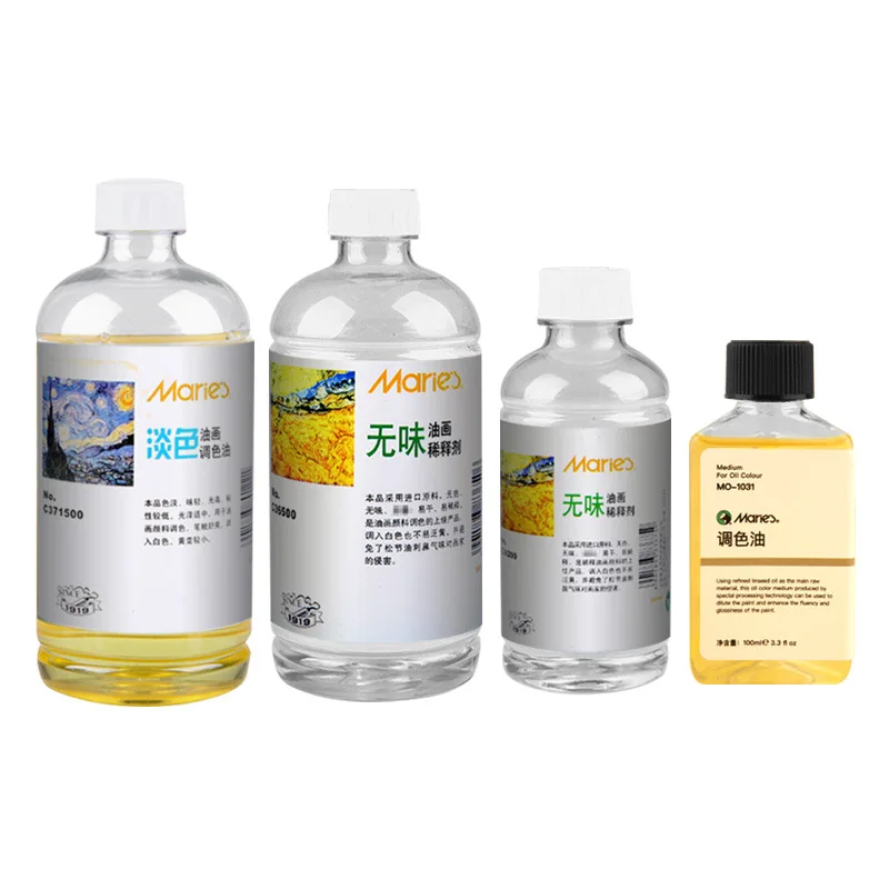 500ml Odorless Turpentine Thinner Oil Paint Blending Liquid Brush Cleaning Liquid Artist Painting Professional Supplies 100ml oil painting blending liquid thinner odorless oil painting medium color pen cleaning tool liquid art supplies