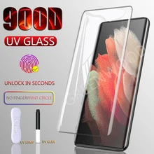 

900D UV Tempered Glass For Samsung Galaxy S21 Plus Ultra S20 Screen Protector Note 20 10 9 8 Plus S10E S10 5G S 21 5G S10+ Film