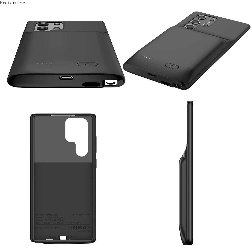S22 power case For Samsung Galaxy S22 Ultra S22 Plus External Battery charger case Portable power Bank shockproof Charging cover