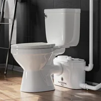 750W Macerating Toilet System with 4-Inlet, Durable Pump, Extension Pipe - Easy Install, Space Saving 1