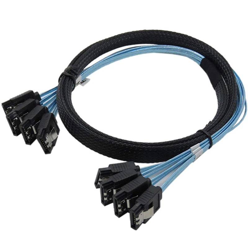 4/6 Pcs/Set Sata Naar Sata Kabel 6 Poorten/Set Datumkabel Sata 7 Pin Naar Sata 7 Pin Sas Kabel 6Gbps Hdd Splitter Kabel Voor Server