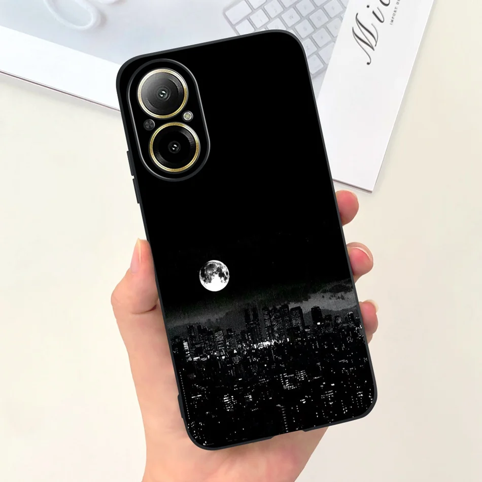 Fashion Moon Pattern Soft Silicone Protective Back Cover