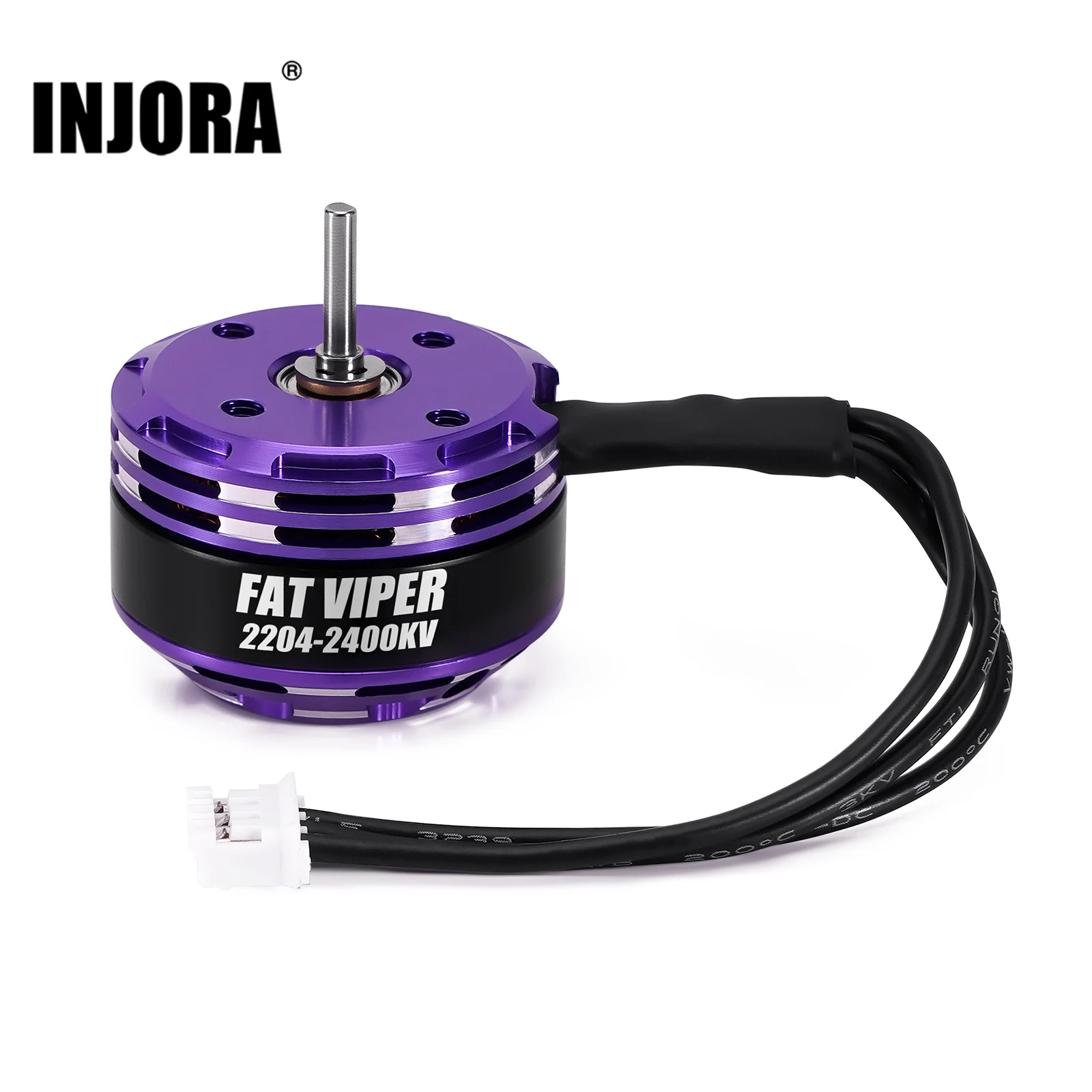 INJORA Brushless Fat Viper 2204 Outrunner Motor & Transmission for 1/18 RC Crawler TRX4M 1