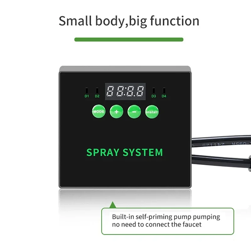 Intelligent Reptile Fogger Terrariums Humidifier Electronic Timer Automatic Mist Rainforest Spray System Kit Sprinkler Control