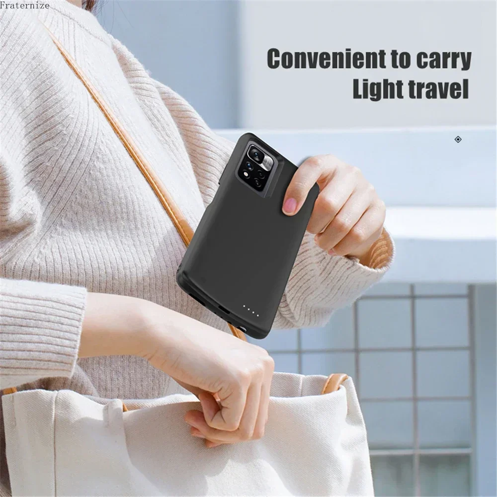 Redmi Note 11 Pro Plus 외장 배터리 보조배터리 케이스, 보조배터리 케이스, 10000mAh