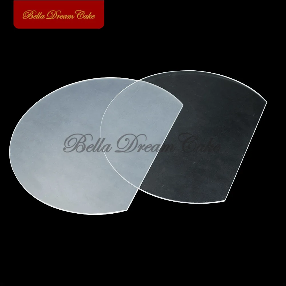 2 Pièces 20Cm Disques Ronds Acrylique,Support Gateau Rond,Disque Acrylique  Patisserie Pour Transport De Gâteaux Et Tartes[u590]