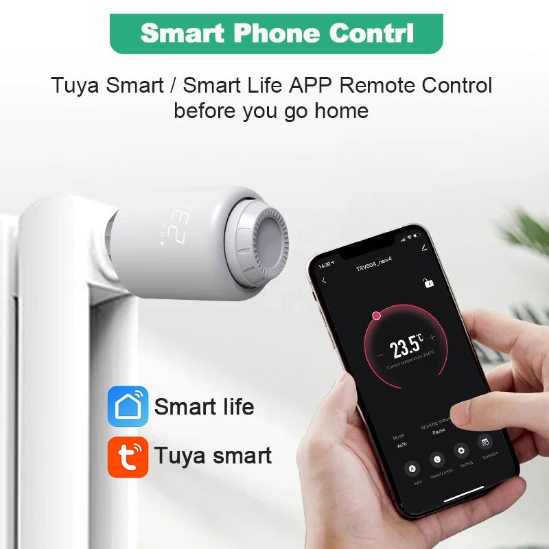 Tuya zigbe3.0 Wifi valvola termostatica per radiatore attuatore termostato  intelligente regolatore di temperatura adatto a Google Assistant Alexa