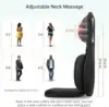 Neck and Back   with Heat, Full Body Massage Chair Pad with Compression, Shiatsu Kneading Seat Portable, Seat Mas 6
