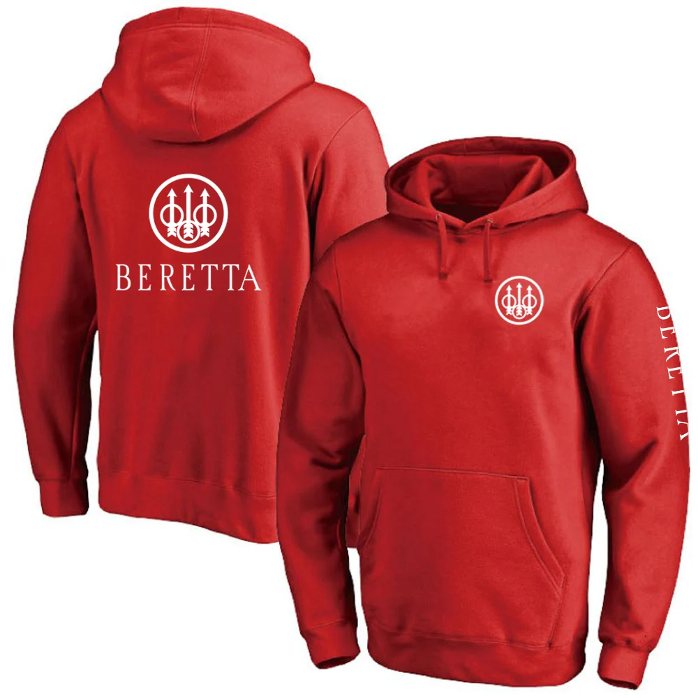 2022 New BERETTA Logo Men's Brand Solid Sweatshirts Fashion Men's Hoodie Spring Autumn Hip Hop Hoodie Male Pullover Sport Tops cool hoodies