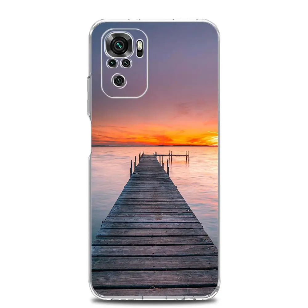 Sea Blue Sky Beach Clear Phone Case – Soft Silicone Back Cover