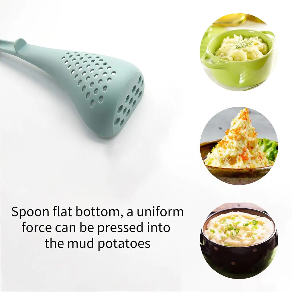 Potato Masher Nylon Slotted Spoon Smooth Indoor Colander Cooking Tools
