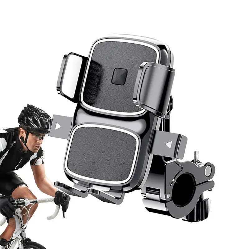 

Bicycle Mobile Phone Bracket Scooter Phone Mount Bike Cell Phone Holder Handlebar Secure Grip 360 Rotation For Motorcycles