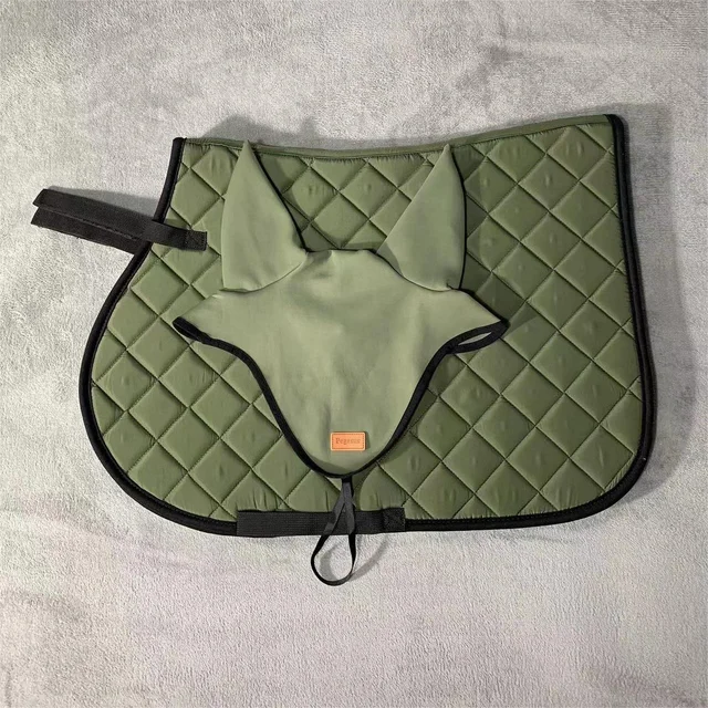 Engli Sle  Riding Saddle Pad Set  Equipment Sweat Pad Ear Cover TNS Equestrian Supplies for ba Riding 2