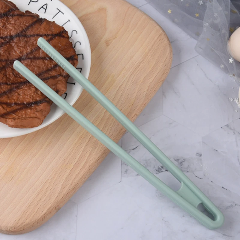 Non-Slip Silicone Tongs Bread Food Barbecue Clip Long Handle Steak Clamp Kitchen Cooking Tools