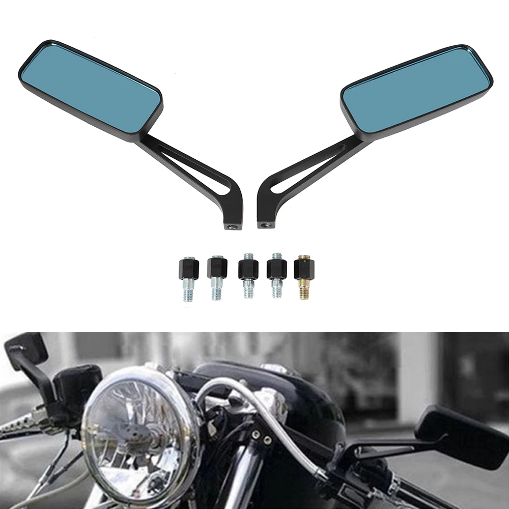 

Universal Motorcycle Motorbike Rectangle Rearview Mirrors For Harley Softail Sportster Chopper Bobber Honda Yamaha Kawasaki