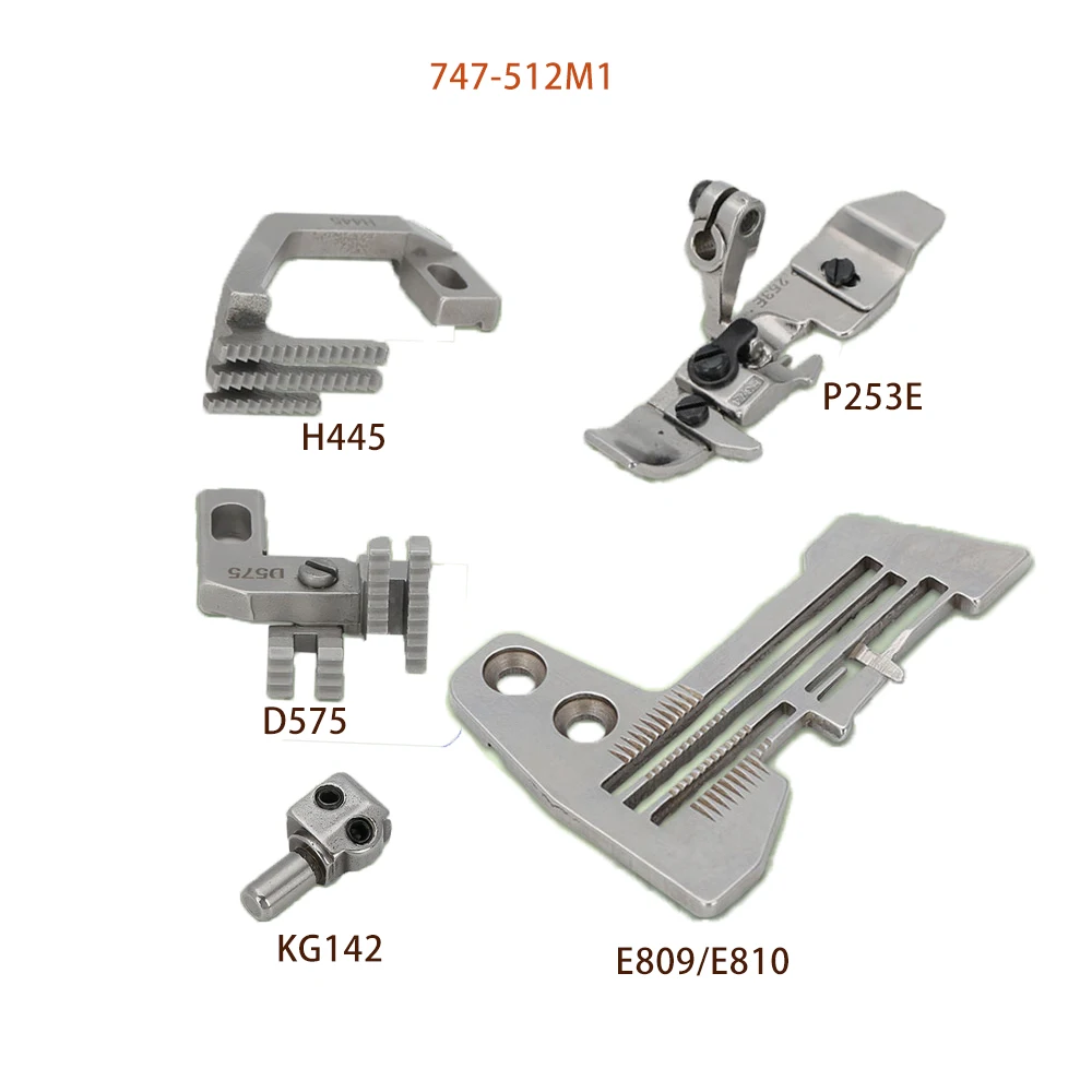 Siruba Overlock Naaimachine Indicator Set 747-512M1 Naaldplaat E809 E919 Naaivoet P253E Drie-Naald Vijf Lijn