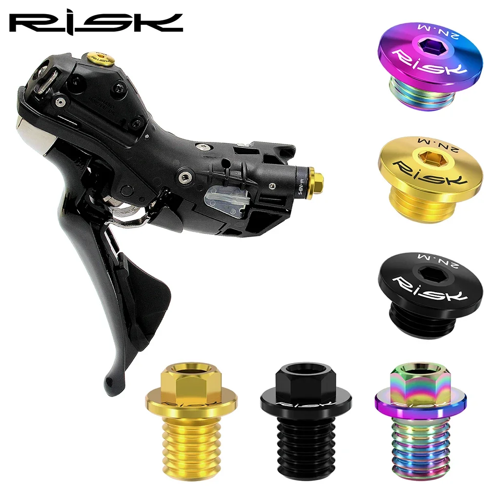 

RISK 2pcs Titanium Road Bike Schaltung Bleed Bolts/Hose Locking Screw For SHIMANO R7020 R8020 R8070 R8170 R9170 Cycling Parts