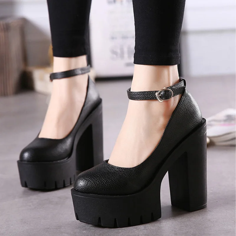 

Women High Heels Platform Pumps 2022 New Spring Autumn Sexy Heels Casual Chunky Heels Elegant Evening Party Shoes Size 42