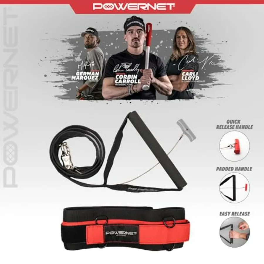 Tension Trainer for Speed & Agility, Resistance Band Running Belt with Quick Release Handle, Speed Strength Training Equipment,