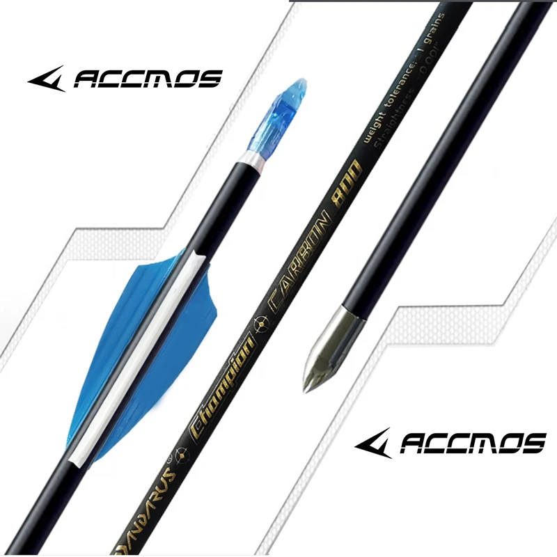 24PCS Archery Carbon Arrows ID4.2 SP1500 Vane 30'' Recurve Bow Shooting Hunting 