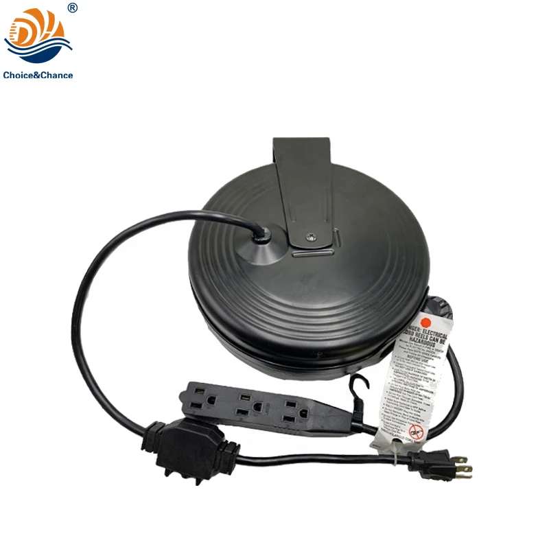 Dyh-2108 18awg 12 Meters Us Plug Ceiling Mounted Heavy Duty Retractable Cable  Reel - Electrical Wires - AliExpress