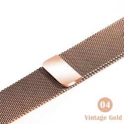 Milanese Loop Magnetic Bracelet Strap - S10 - 42 41 40 38mm (Vintage Gold)