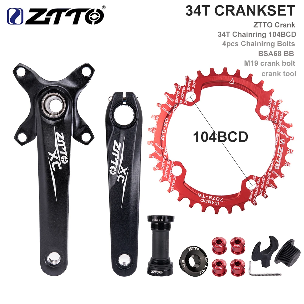 Ztto ixf-マウンテンバイク用クランクセット,104mm,bcd 170,1xクランク