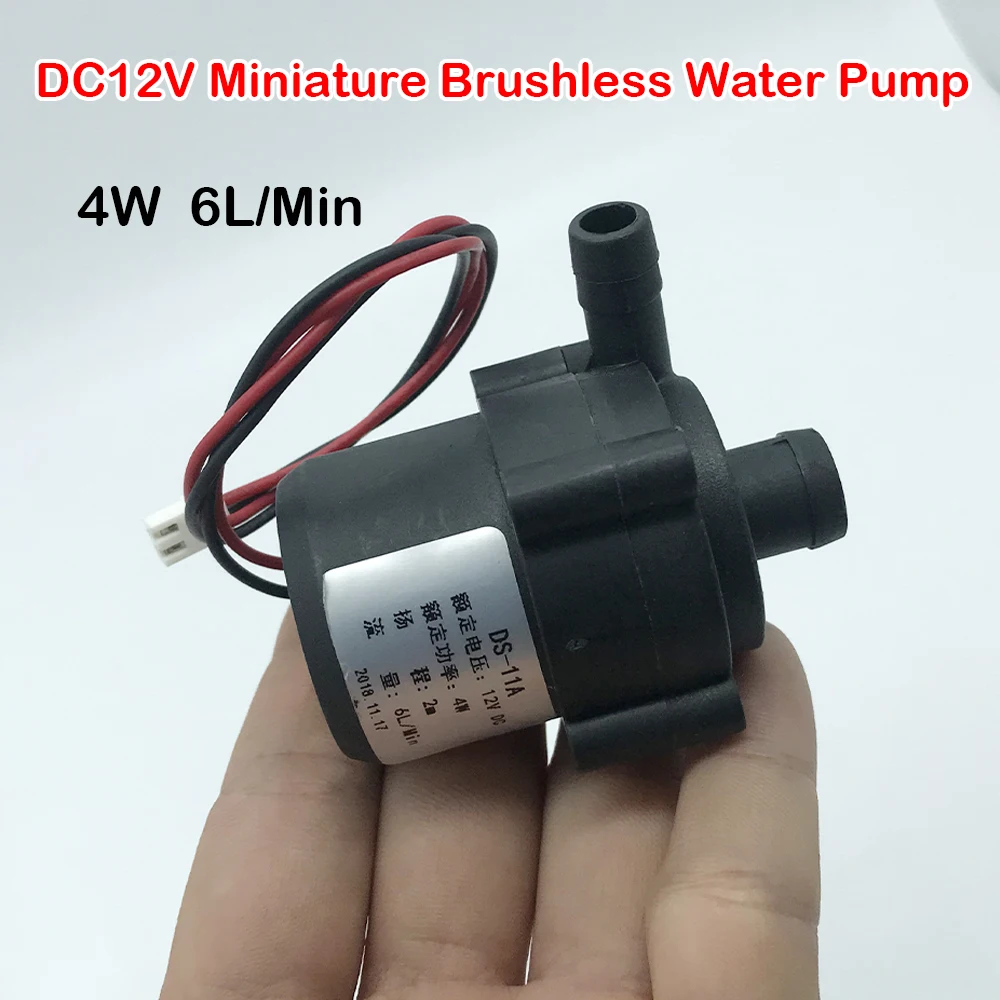 

360L/H 2m DC 12V 4W Micro Brushless Motor Water Pump small impeller pump large flow Circulation Submersible Water Pump